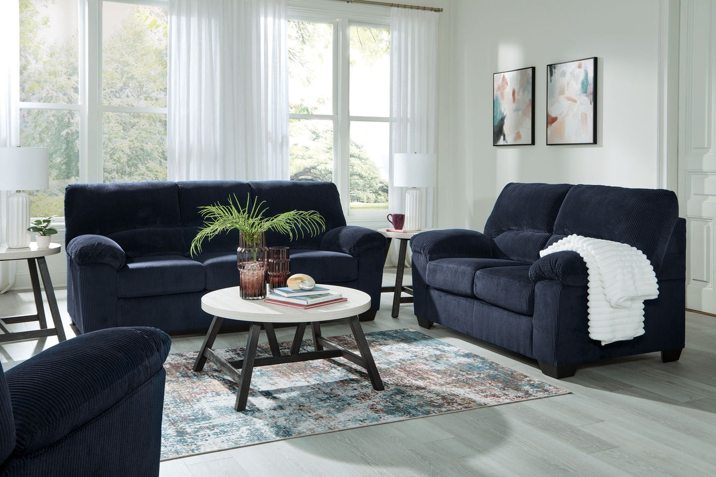 SimpleJoy Corduroy Sofa & Loveseat Set
