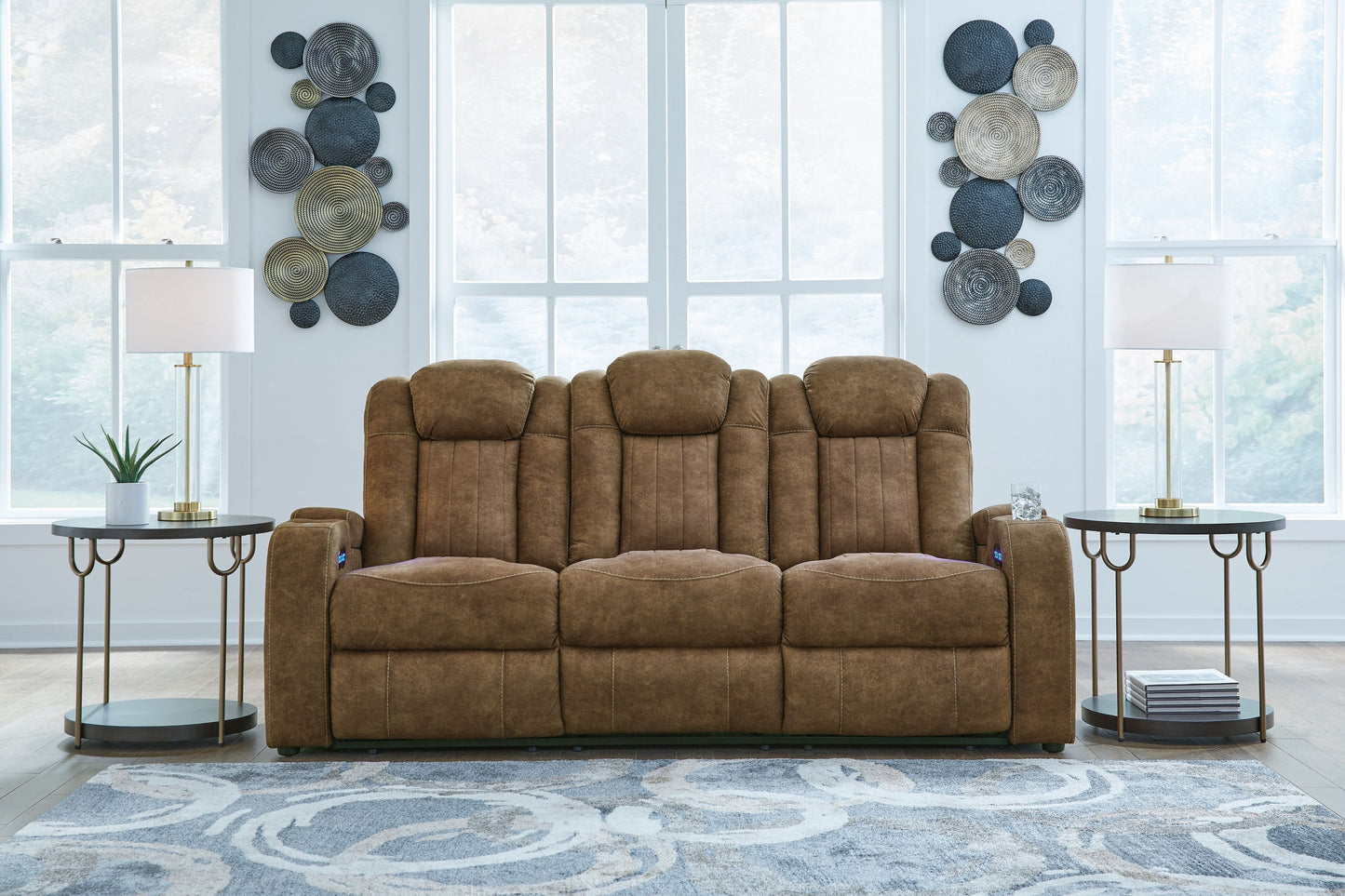 Wolfridge Power Reclining Sofa with USB Charging