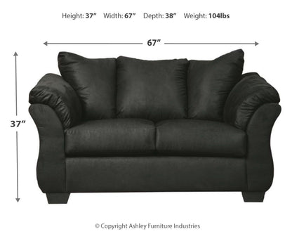 Darcy Modern Flared Pillow-Top Loveseat