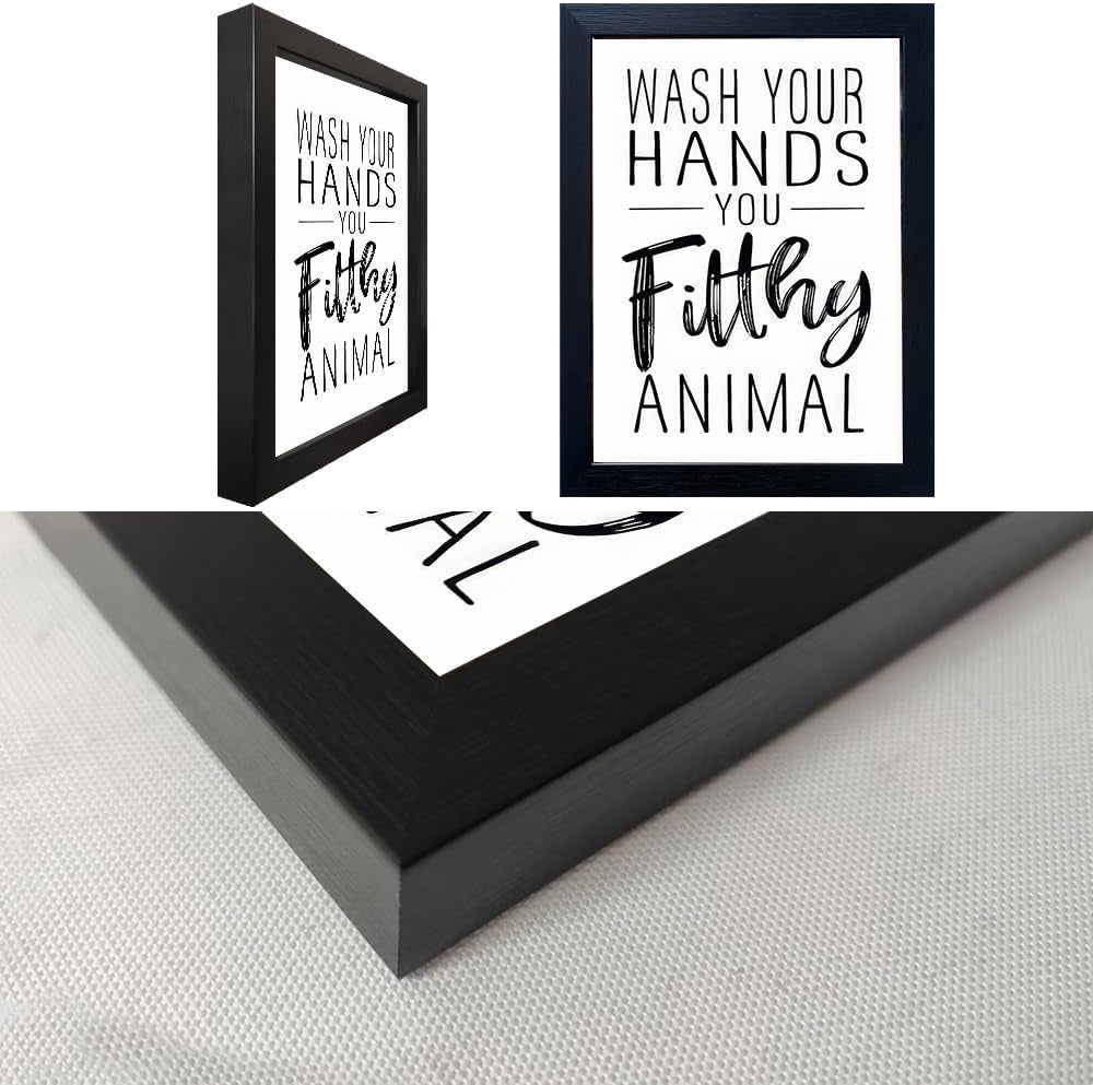 Black & White Bathroom Wall Art, Framed