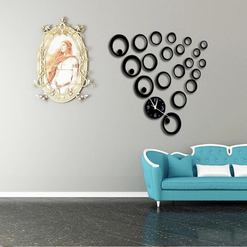 3D Acrylic Mirror Bubble Wall Clock