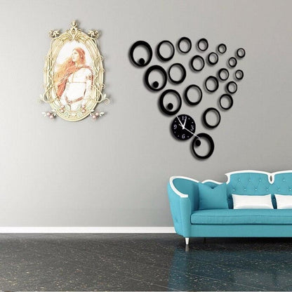 3D Acrylic Mirror Bubble Wall Clock